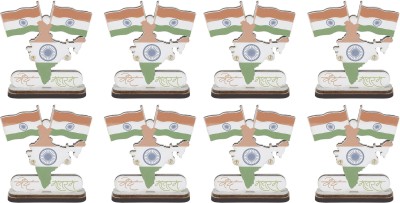 VOILA India Rectangle Car Dashboard Flag(Plastic)