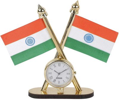 PANKU Indian Flag Rectangle Car Dashboard Flag(Plastic, Pack of 1)