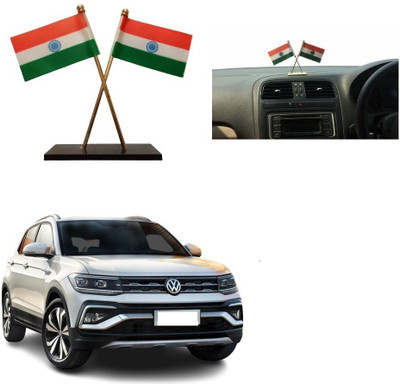 SPREADX Car Dashboard Idols India Flag Double Sided Wind Car Dashboard Flag(Paper, Metal)