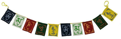 OPZET INDIA Tibetan Prayer Flags Rectangle Car Window Flag(Nylon)