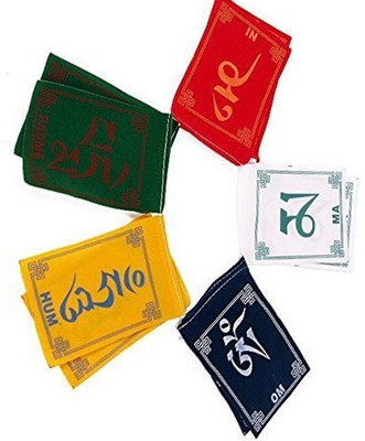 SEGGO Tibetan Buddhist Prayer Flag For Toyota Platinum Etios Rectangle Car Window Flag(Cotton)