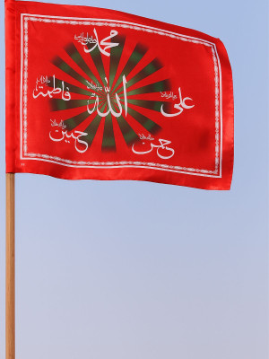 ZOHASTORE Parcham Imam Hussain (as) Karbala Flag Multicolor Square Hand Flag(Satin, Pack of 1)
