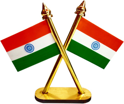KIING indian Double Sided Wind Car Dashboard Flag(Polyester)