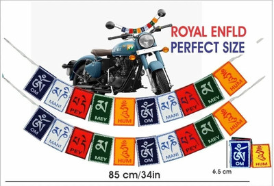 TARAMAAPRINTER Tibetan flags, Ladakh edition flags for bike perfect for bike(PACK OF 01) Rectangle Car Dashboard Flag(Cotton, Pack of 1)
