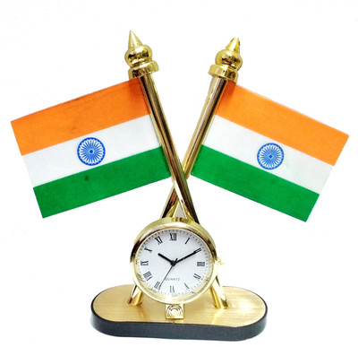 Tulsae INDIA flag Rectangle Car Dashboard Flag(Nylon, Plastic)
