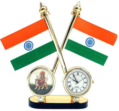 STAR SHINE Indian Flag Rectangle Car Dashboard Flag(Nylon)