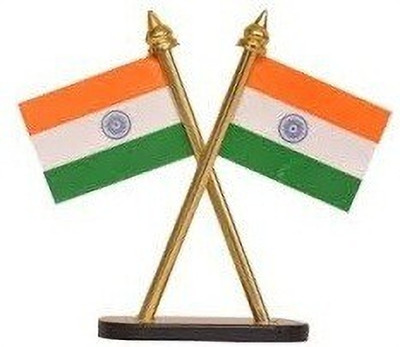 Magayatri India Rectangle Table Miniature Flag(Cotton)