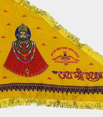 Nageshwaram Khatushyamji flag A-Foldable Hand Flag(Satin)