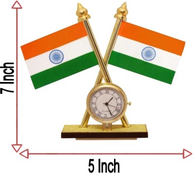 Tarido Indian National Flag Rectangle Car Dashboard Flag(Plastic)