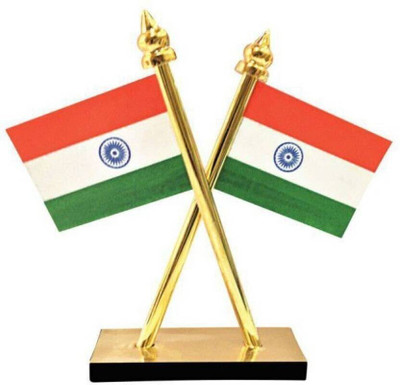 Voyo India Rectangle Car Dashboard Flag(Rayon)