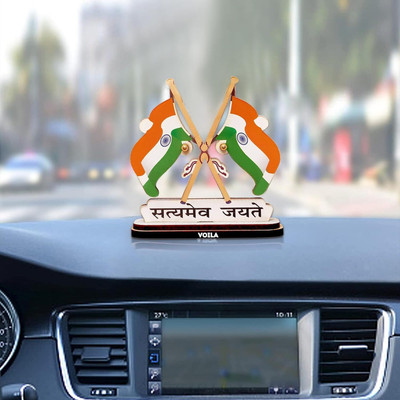 OPZET INDIA car dashboard Double Sided Wind Car Dashboard Flag(Velvet)