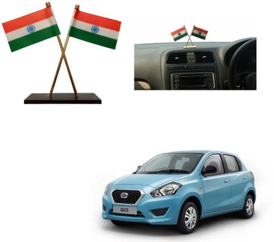 SPREADX Car Dashboard Idols India Flag double Indian flag Universal Double Sided Wind Car Dashboard Flag(Paper, Metal)