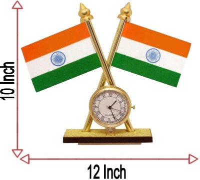 Tarido Indian National Flag Rectangle Car Dashboard Flag(Plastic)