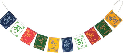 Wagwan Tibetan Buddhist Prayer Flags Rectangle Car Window Flag(Cotton, Nylon)