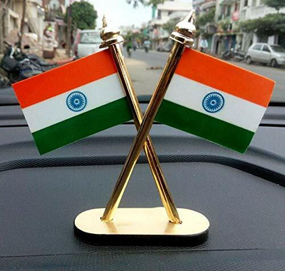 DIGSMORDEN India Square Car Dashboard Flag(Plastic)