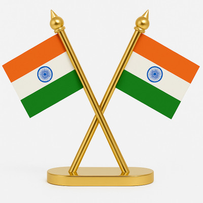 ChoudhryTrade indian flag Rectangle Car Dashboard Flag(Plastic, Nylon, Pack of 1)