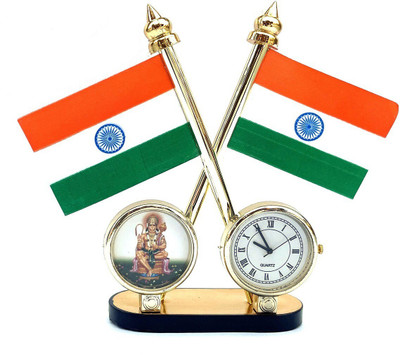 STAR SHINE Indian Flag Rectangle Car Dashboard Flag(Nylon)
