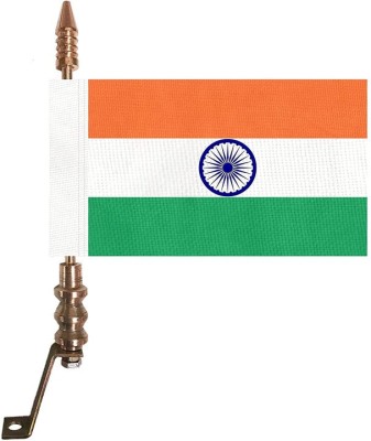 Starlight Twinkle Indian National Flag Double Sided Wind Car Window Flag(Metal)