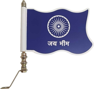 flagcar jai bheem car bonnet flag Rectangle Car Window Flag(Plastic, Pack of 3)