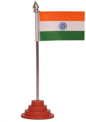 Unicorn Enterprises indian Rectangle Table Miniature Flag(Plastic)