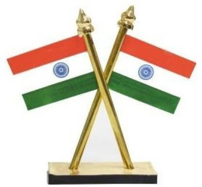 Shree Enterprise Indian National Flags For Car Dashboard Decoration Double Sided Wind Car Dashboard Flag(Nylon)