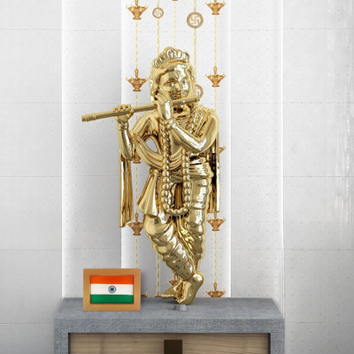Luv My India India Rectangle Table Miniature Flag(Cotton)