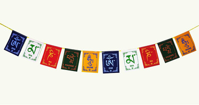 Auto MT Tibetan Buddhist Prayer Flags Rectangle Car Window Flag(Cotton)