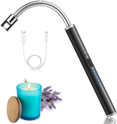 Sebon Sebon Usb Rechargable Lighter For Gas, Candle, Out Door Campaign Steel Electronic Gas Lighter(Multicolor, Pack of 1)