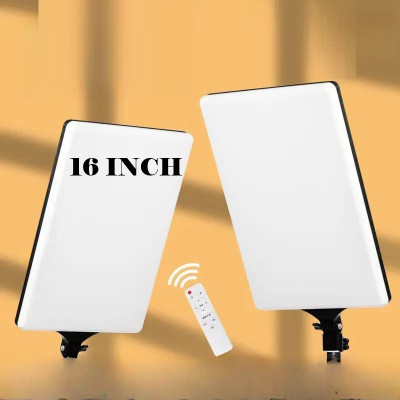 FKU (PACK 2) 16 inch Studio Photography Lights, Camera LED Video Soft Light Panel Flash(Black)