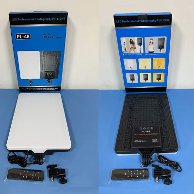 FKU (PACK 2)PL-48 20inch Touch Screen Button Large Panel Led Fill Light with Remote Flash(Black)