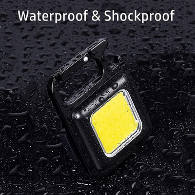WunderVoX Bottle Opener, Magnet Base COB Light LED Front Light(Black)