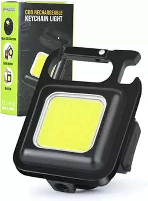 FITUP COB Mini Flashlights Bright_USB_Rechargeable_light_with_keychain Torch Flash(Black)