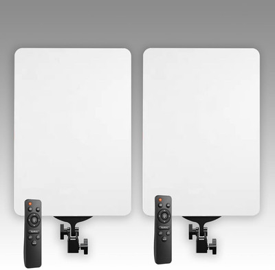 FKU (PACK 2) 19 inch Studio Photography Lights, Camera LED Video Soft Light Panel Flash(Black)