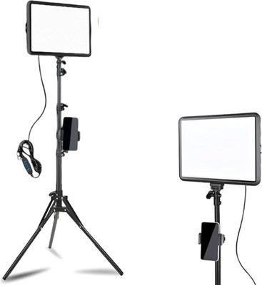 Hold up 11 Inch USB LED Camera Soft Panel Light with Tripod Stand & Phone Holder Halogen Flash(Black)