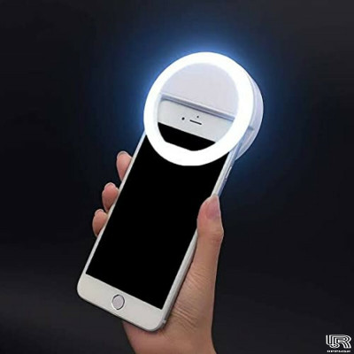 RPPMSP Mini Clip on Selfie Ring Light White with 36 LED RP-15 Ring Flash(White)