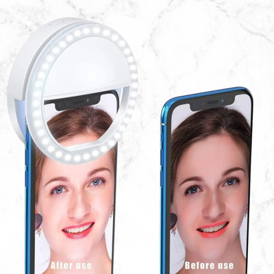 WRADER TikTok Mini LED Ring Light – Rechargeable Ring Flash(White)