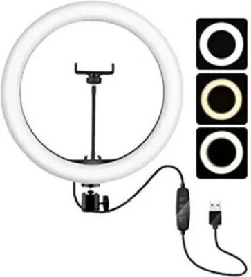 Krittoe ®10 Inch Ring Light New Selfie Flash Ring Light||Mobile Selfie Flash Light Ring Flash(Black, White)
