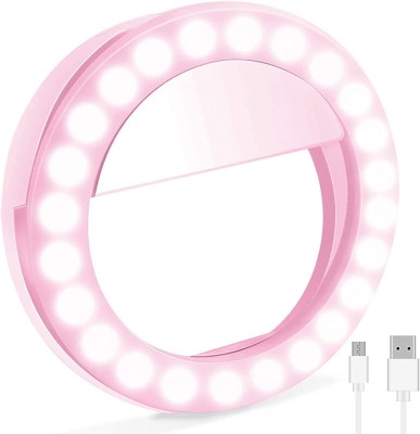 KAELAN Best collection 3 levels Selfie LED Flash Ring Light For All smartphone Ring Flash(Pink)