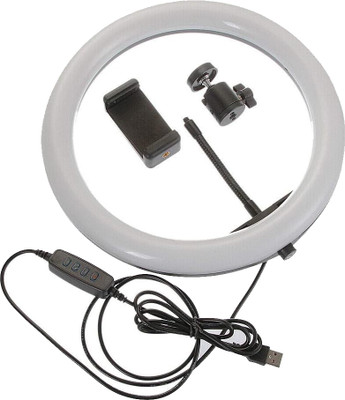 ANY KART 360° rotatable,3 modes& 10 brightness levels 10inch big Selfie Ring Light Ring Flash(White, Black)