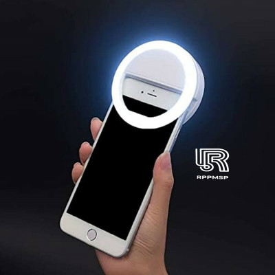 RPPMSP Mini Clip on Selfie Ring Light White with 36 LED RP-11 Ring Flash(White)
