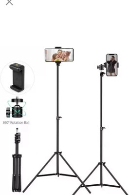 ZAXART professional tripod with clip in low price Monopod , Tripod Kit Ring Flash(Black, Supports Up To 500 G)