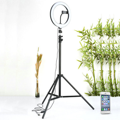 OneXsale 10 inch Led Ringlight with 7 feet Tripod Stand Live Stream Ring Flash(White)