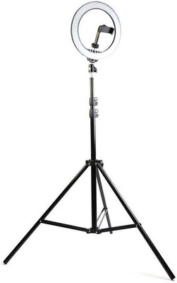 OneXsale Broadcast Live Stream LED 10 inch Ring Light with 7 feet Tripod Stand Ring Flash(White)