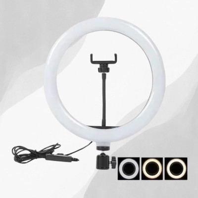 BITWEAVE 10-Inch Ring Light for Selfies – With Phone Stand Ring Flash(White)