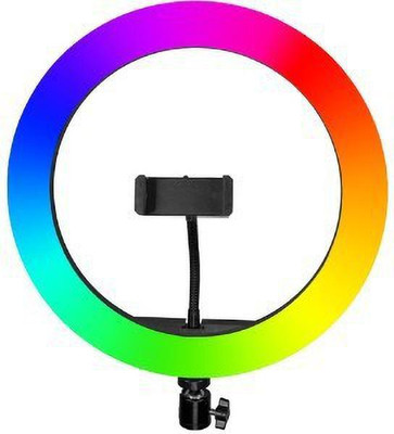 Webilla RGB 10 Inch Ring Light Colorful Professional Photography Dimmable Studio Lighting for Live Streaming, Advertising Photography, Video shooting Ring Flash(Multicolor)