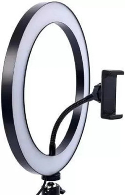 Krittoe 26cm Dimmable LED Studio Camera Ring Light Phone Video Light Lamp Selfie Ring Flash(White, Clear)