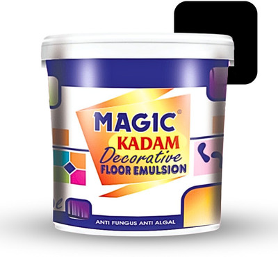 Magic Paints Kadam Decorative Floor Paint with high substrate adhesion strength (BLACK) Emulsion Floor Coating Paint(500 mL)