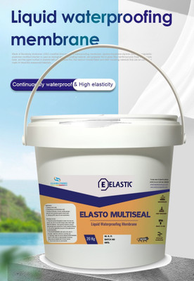 Elastic ELASTO Multiseal Plus - Liquid Rubber Water Proofing Membrane Emulsion Floor Coating Paint(5 L)