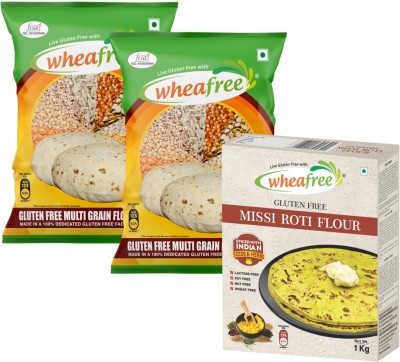 wheafree Gluten Free Missi Roti Flour (1Kg) + Gluten Free (1Kg each) Combo Pack(3 kg, Pack of 3)