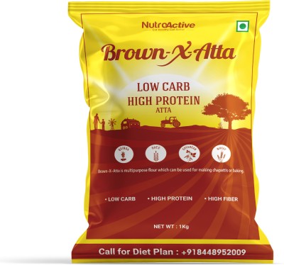 NUTROACTIVE BrownXatta Atta High Protein & Low Carb Keto Friendly Flour - 1kg(1 kg)